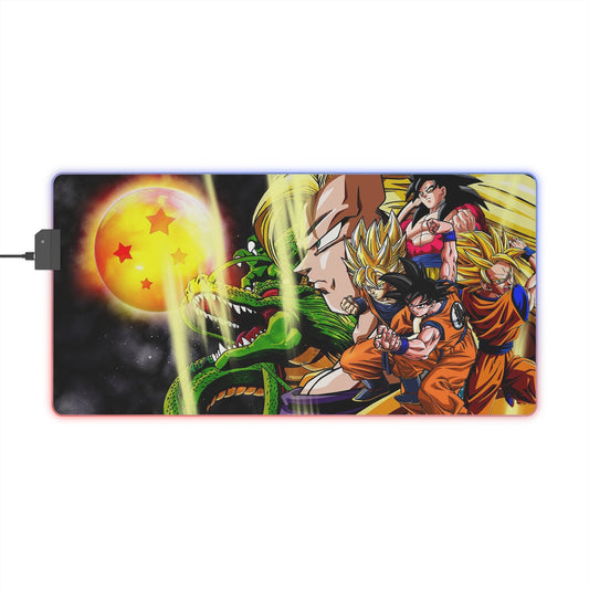 Tapis de Souris RGB Évolution des Saiyans - La Planète Gaming