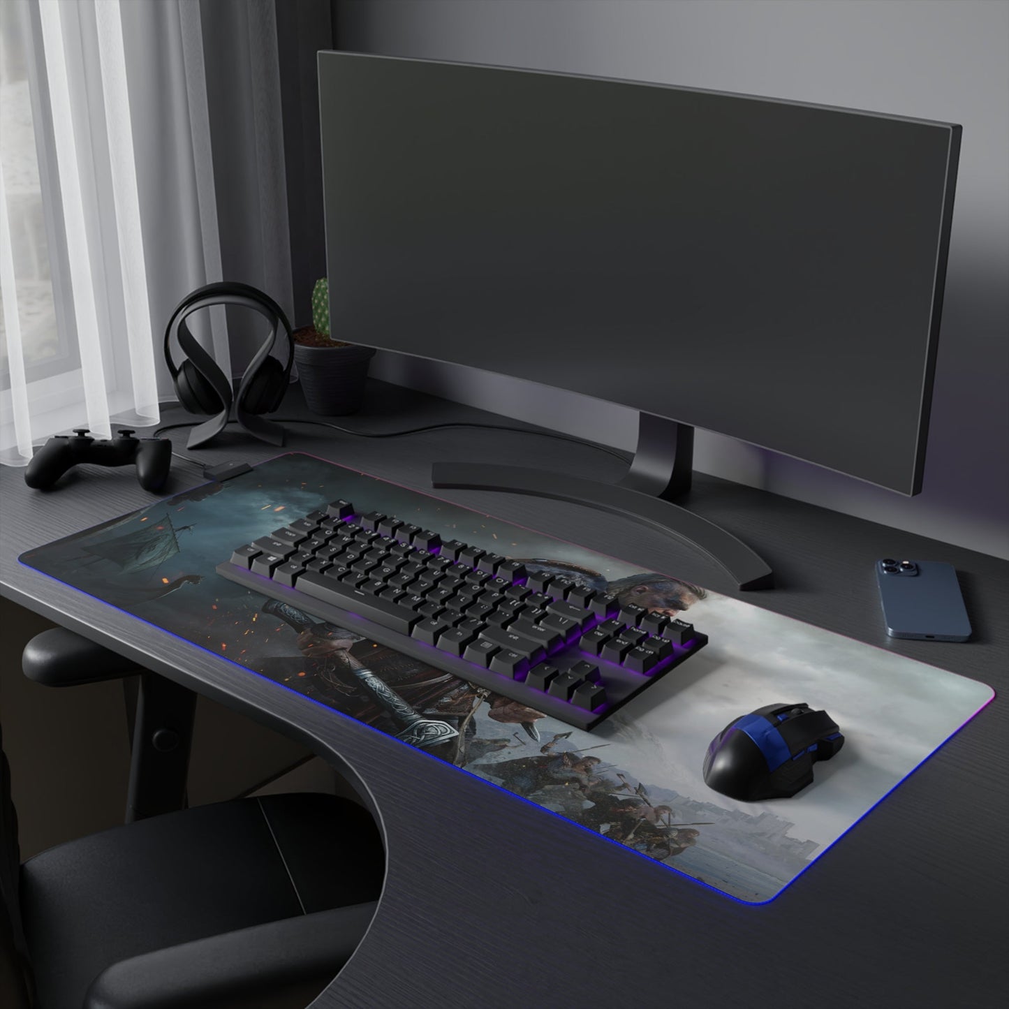 Tapis de Souris RGB Guerrier Valhalla - La Planète Gaming