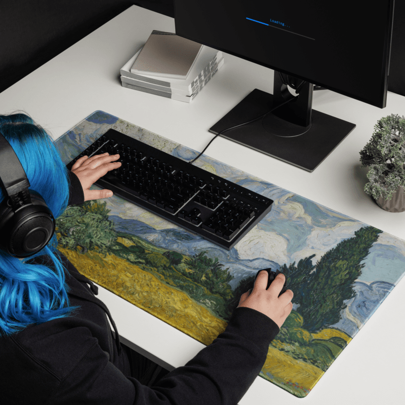 Tapis De Souris Van Gogh Champ De Blé Avec Cyprès - La Planète Gaming