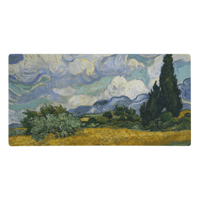 Tapis De Souris Van Gogh Champ De Blé Avec Cyprès - La Planète Gaming