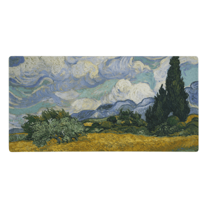 Tapis De Souris Van Gogh Champ De Blé Avec Cyprès - La Planète Gaming